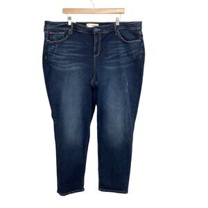 Slink NWT  Jeans Curvy Fit Size 24 Stretch Denim Plus Karina Style NEW Dark Deni